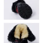 4 PCS/Set Pet AutumnWinter Thicken Cotton Shoes Dog Warm And Non-Slip Shoes - Image 3