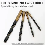 14mm Steel Plate High-Speed Steel 4341 Black Yellow Twist Drill - Image 2
