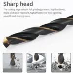14mm Steel Plate High-Speed Steel 4341 Black Yellow Twist Drill - Image 3