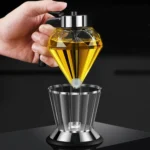 Diamond Oil Can Glass Dustproof Vinegar Oil Bottle One-Click Multi-Purpose Kitchen Seasoning Bottle - Image 3