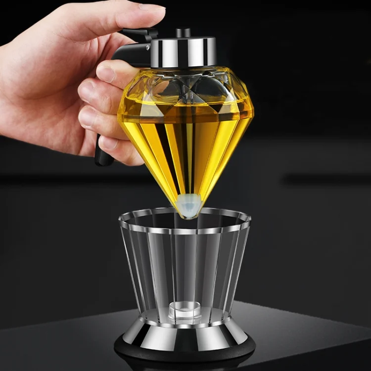TBD05620703_2.webp Diamond Oil Can Glass Dustproof Vinegar Oil Bottle One-Click Multi-Purpose Kitchen Seasoning Bottle - Image 3