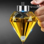 Diamond Oil Can Glass Dustproof Vinegar Oil Bottle One-Click Multi-Purpose Kitchen Seasoning Bottle - Image 4