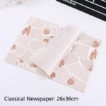100 Sheets / Pack Cake Greaseproof Paper Baking Packaging Plate Paper Hamburger Paper, Colour: Classical Newspaper - Image 6