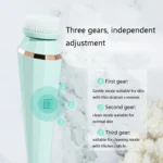 Multi-Functional Facial Cleansing Machine Beauty Massage Silicone Facial Cleansing Machine - Image 3