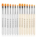 7 In 1 Phototherapy Pen Round Head Line Pen Transparent Rod Painted Pen Drawing Pen Nail Art Brush Tool - Image 6