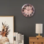 Simple Retro Imitation Wood Grain Three-dimensional Digital Round Wall Clock - Image 7