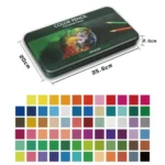 72-Color Tin Box Oily Drawing Color Pencils - Image 15