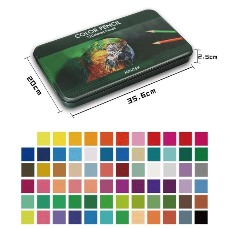 TBD05622749_14.webp 72-Color Tin Box Oily Drawing Color Pencils - Image 15