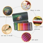 72-Color Tin Box Oily Drawing Color Pencils - Image 9