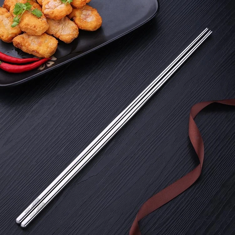 TBD05625909_1.webp 1 Pair Extended Chopsticks Stainless Steel Non-Slip Anti-Scalding Long Chopsticks Noodle Chopsticks Hot Pot Chopsticks - Image 2