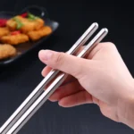1 Pair Extended Chopsticks Stainless Steel Non-Slip Anti-Scalding Long Chopsticks Noodle Chopsticks Hot Pot Chopsticks - Image 3