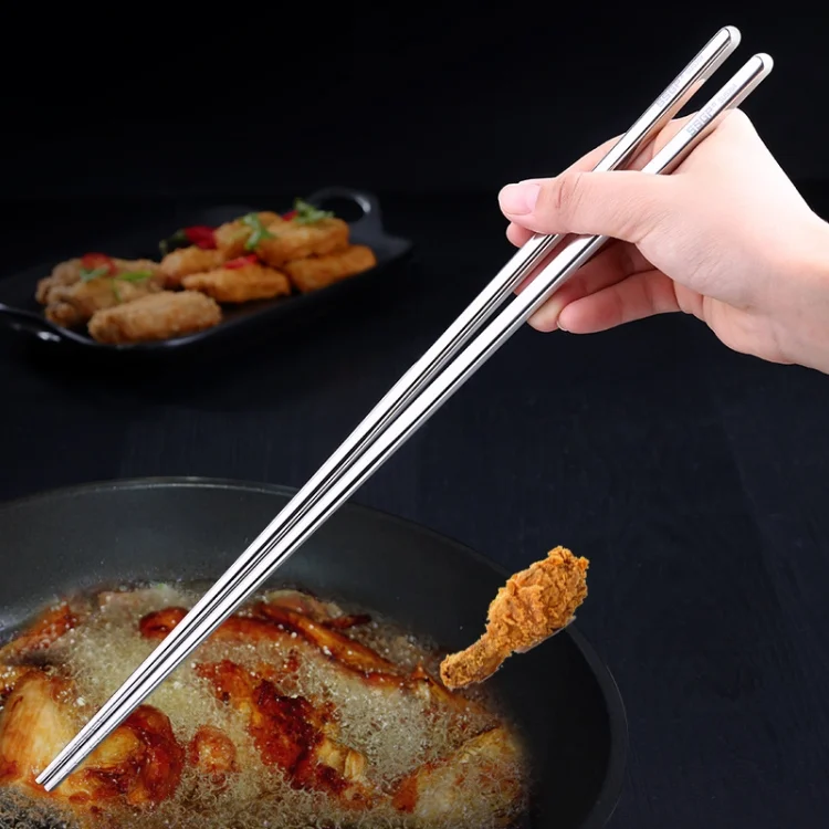 TBD05625909_6.webp 1 Pair Extended Chopsticks Stainless Steel Non-Slip Anti-Scalding Long Chopsticks Noodle Chopsticks Hot Pot Chopsticks - Image 7