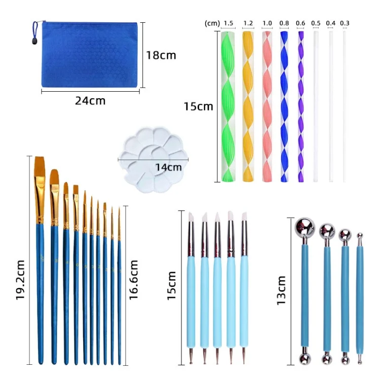 TBD05625929_5.webp 53 PCS Mandala Drawing Tool With Storage Bag - Image 6