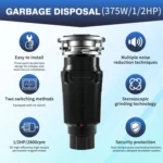 Food Garbage Disposer 7 Levels Grinding Connectable For Dishwasher - Image 3