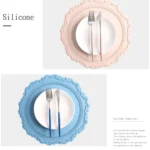 Embossed Silicone Heat Insulation Pad Decorative Mat Thick Round Silicone Pot Mat - Image 2