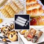 20 PCS Oblique Double-Head Stainless Steel Large Spiral Tube Non-Stick Croissant Mold Croissant Tool - Image 7