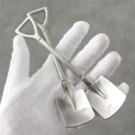 410 Stainless Steel Shovel Spoon Retro Cute Square Head Spoon - Image 5