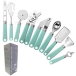 9 in 1 Plastic Handle Stainless Steel Kitchen Utensils Household Gadget Set - Image 9