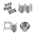 Baking Stainless Steel Pancake Rack Buffet Tools With Cup - Image 3