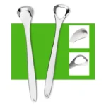 Tongue Cleaner Bad Breath Stainless Steel Cleaning Brush Tongue Scraper + Two-piece Set (Rose Gold ) - Image 4