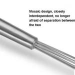 Manual Whisk Stainless Steel Glass Bead Egg Whisk Kitchen Household Hand-Held Baking Tools Type A 12 Inch - Image 4