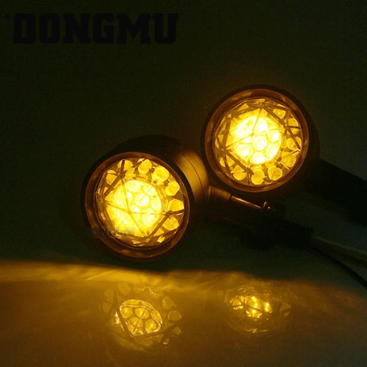 TBD0563184501_B4.webp 1pair Motorcycle Universal Retro LED Turn Signal Light - Image 5