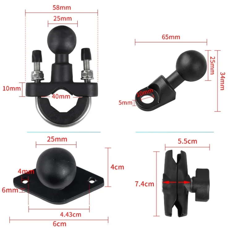 TBD0563481301_B1.webp Motorcycle Multi-Function Mobile Phone Holder Adjustable Universal Locomotive Riding Anti-Shake Fixed Equipment - Image 2