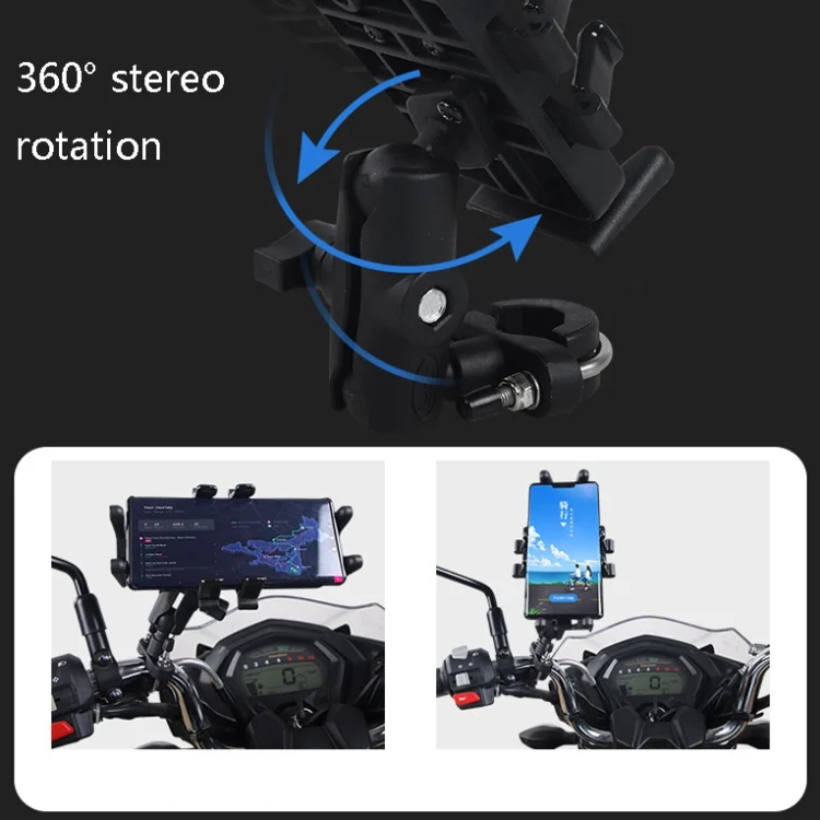 TBD0563481301_B2.webp Motorcycle Multi-Function Mobile Phone Holder Adjustable Universal Locomotive Riding Anti-Shake Fixed Equipment - Image 3