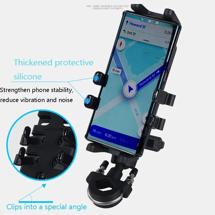TBD0563481301_B3.webp Motorcycle Multi-Function Mobile Phone Holder Adjustable Universal Locomotive Riding Anti-Shake Fixed Equipment - Image 4