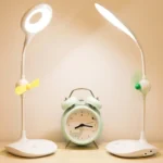 WS-8010 LED Fan Desk Lamp Bedside Desk USB Folding Desk Lamp - Image 7