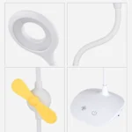 WS-8010 LED Fan Desk Lamp Bedside Desk USB Folding Desk Lamp - Image 2