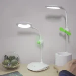 WS-8010 LED Fan Desk Lamp Bedside Desk USB Folding Desk Lamp - Image 6