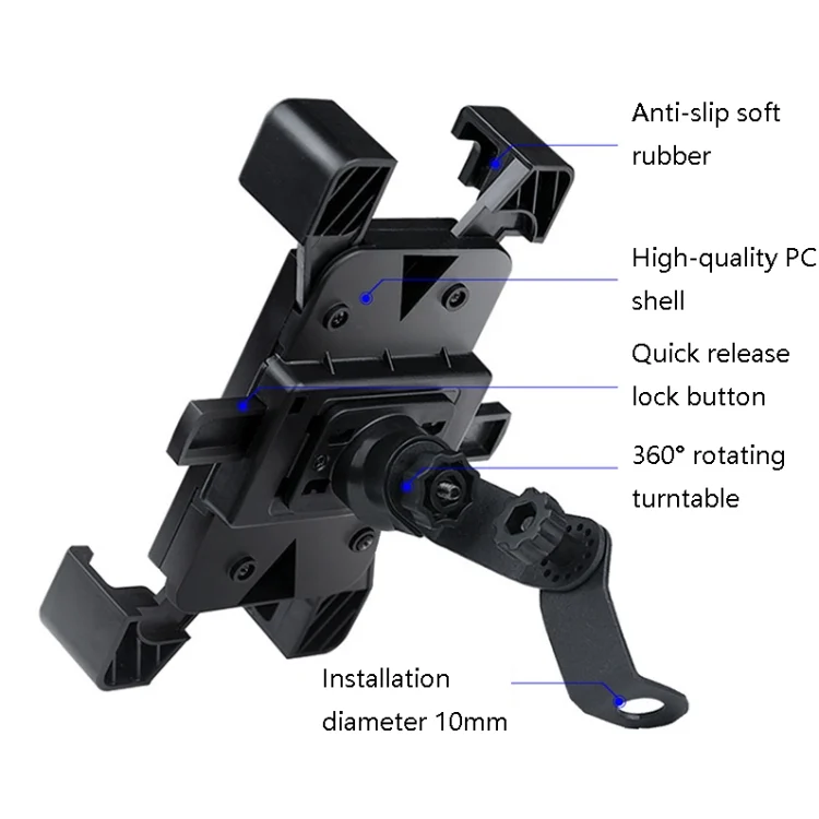 TBD0563483201B_1.webp WHEEL UP Bicycle Automatic Bracket Motorcycle Mobile Phone Bicycle Navigation Rack - Image 6
