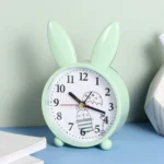 Simple Cartoon Rabbit Alarm Clock Ornaments Bedroom Decoration Bedside Mute Sweeping Small Alarm Clock, Color And Style Random Deilvery - Image 3
