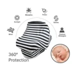 Multifunctional Enlarged Stroller Windshield Breastfeeding Towel Baby Seat Cover - Image 4