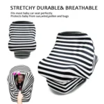 Multifunctional Enlarged Stroller Windshield Breastfeeding Towel Baby Seat Cover - Image 5