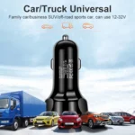 BK-358 3A QC3.0 4USB Car Charger One For Four Mobile Phone Car Charger - Image 7