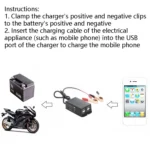 12/24V 4 USB Interface Motorcycle Car Mobile Phone Charger - Image 7