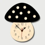 Kindergarten Cartoon Mute Wall Clock Creative Children Colorful Mushroom Decorative Clock