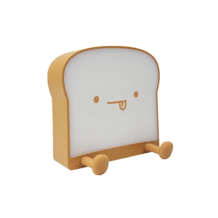 TBD0564084701A.webp F-L-01 Toast Bread Night Light With Mobile Phone Holder Children Bedroom Timing Sleep Light - Image 1