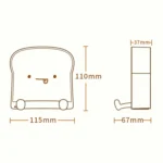 F-L-01 Toast Bread Night Light With Mobile Phone Holder Children Bedroom Timing Sleep Light - Image 3