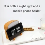 F-L-01 Toast Bread Night Light With Mobile Phone Holder Children Bedroom Timing Sleep Light - Image 8