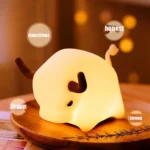 BD-NL-11 Cow Silicone Lamp USB Dimming Night Light Children Bedside Timing Sleeping Light - Image 3