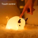 BD-NL-11 Cow Silicone Lamp USB Dimming Night Light Children Bedside Timing Sleeping Light - Image 4