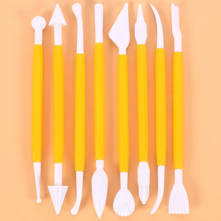 2 Sets Carving Pen Cake Fondant Carving Knife Making Cutting Tool 01030 Purple (OPP Bag Packaging)
