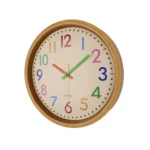 12 Inch Living Room Creative Color Wood Grain Wall Clock Quartz Clock  Classroom Children  Personality Wall  Clock - Image 2