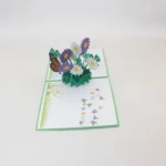 Butterfly Flower 3D Stereo Greeting Card Holiday Laser Hollow Greeting Card - Image 3