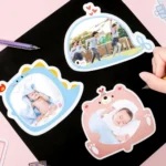 3 Packs DIY Photo Frame Stickers Baby Growth Manual Making Decoration Materials Handbook Stickers - Image 6