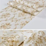 3D Pattern Wallpaper Damascus Self-Adhesive Wallpaper Non-Woven Embossed Deep Embossed Background Wall Paper - Image 3