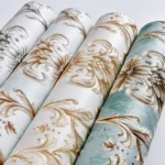 3D Pattern Wallpaper Damascus Self-Adhesive Wallpaper Non-Woven Embossed Deep Embossed Background Wall Paper - Image 2